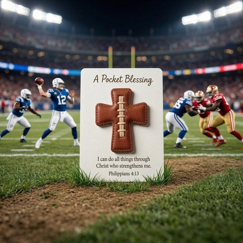 Personalized Sports Cross Pocket Blessing