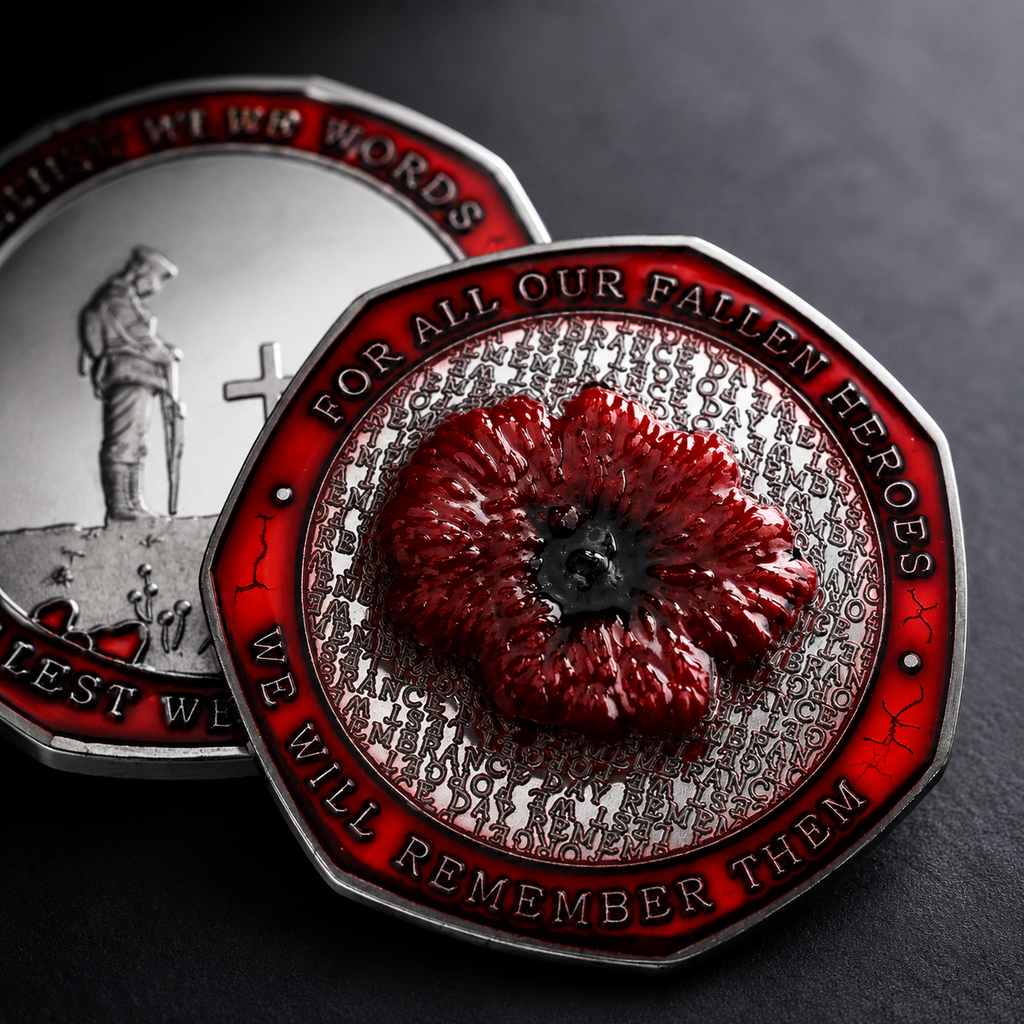 Limited Edition - Red Poppy Heroes Commemorative Coins