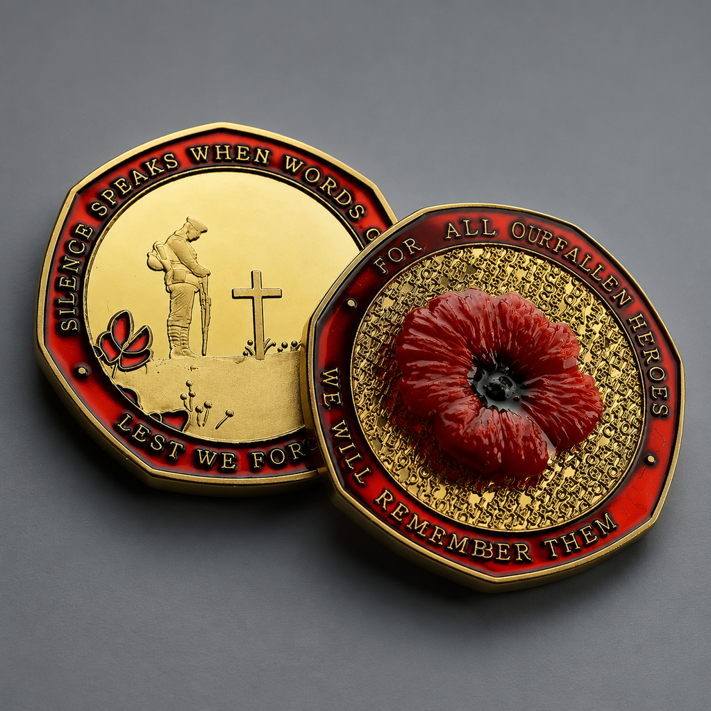 Limited Edition - Red Poppy Heroes Commemorative Coins