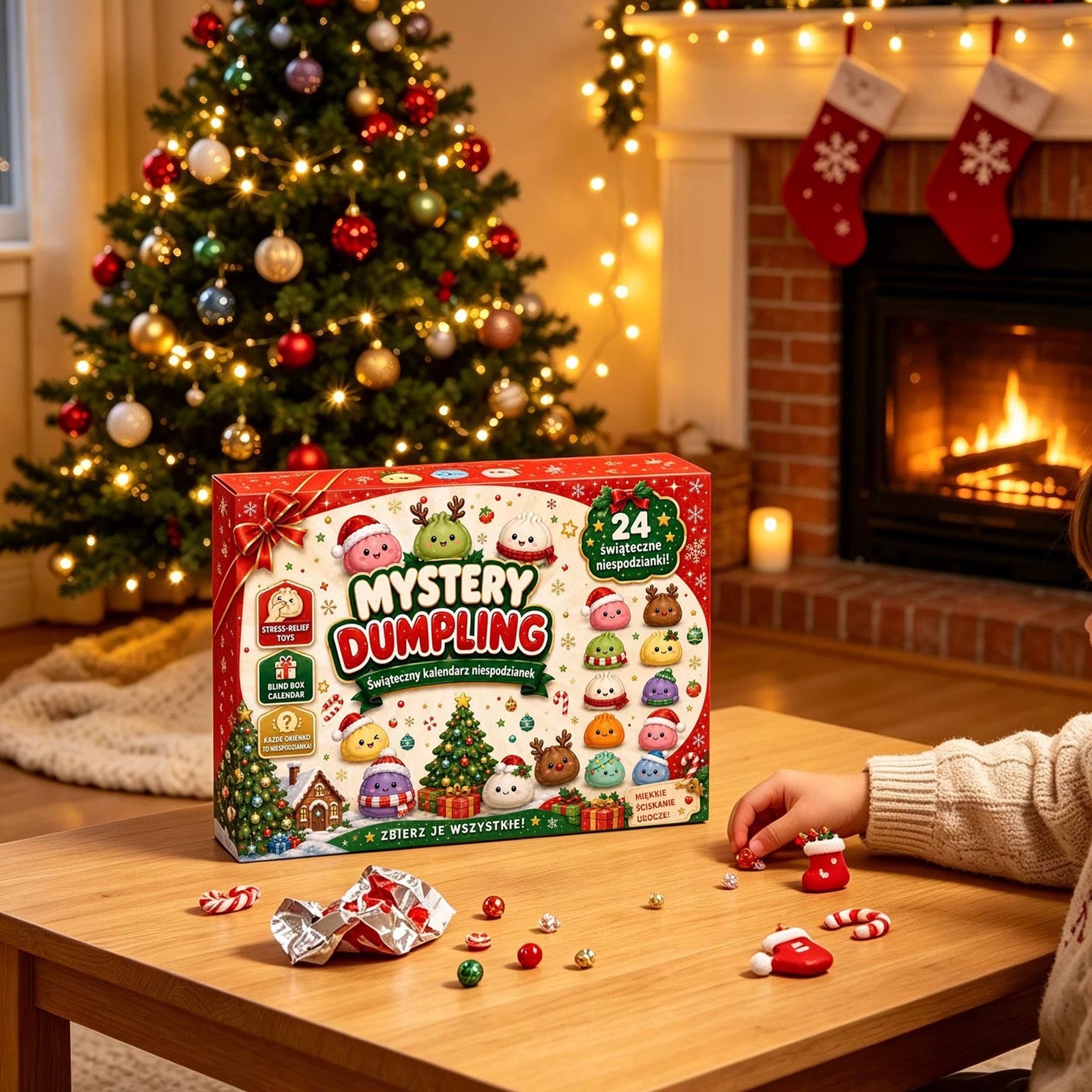 2026 Christmas Mystery Dumpling Advent Calendar – 24 Days of Fidget & Sensory Toy Surprises