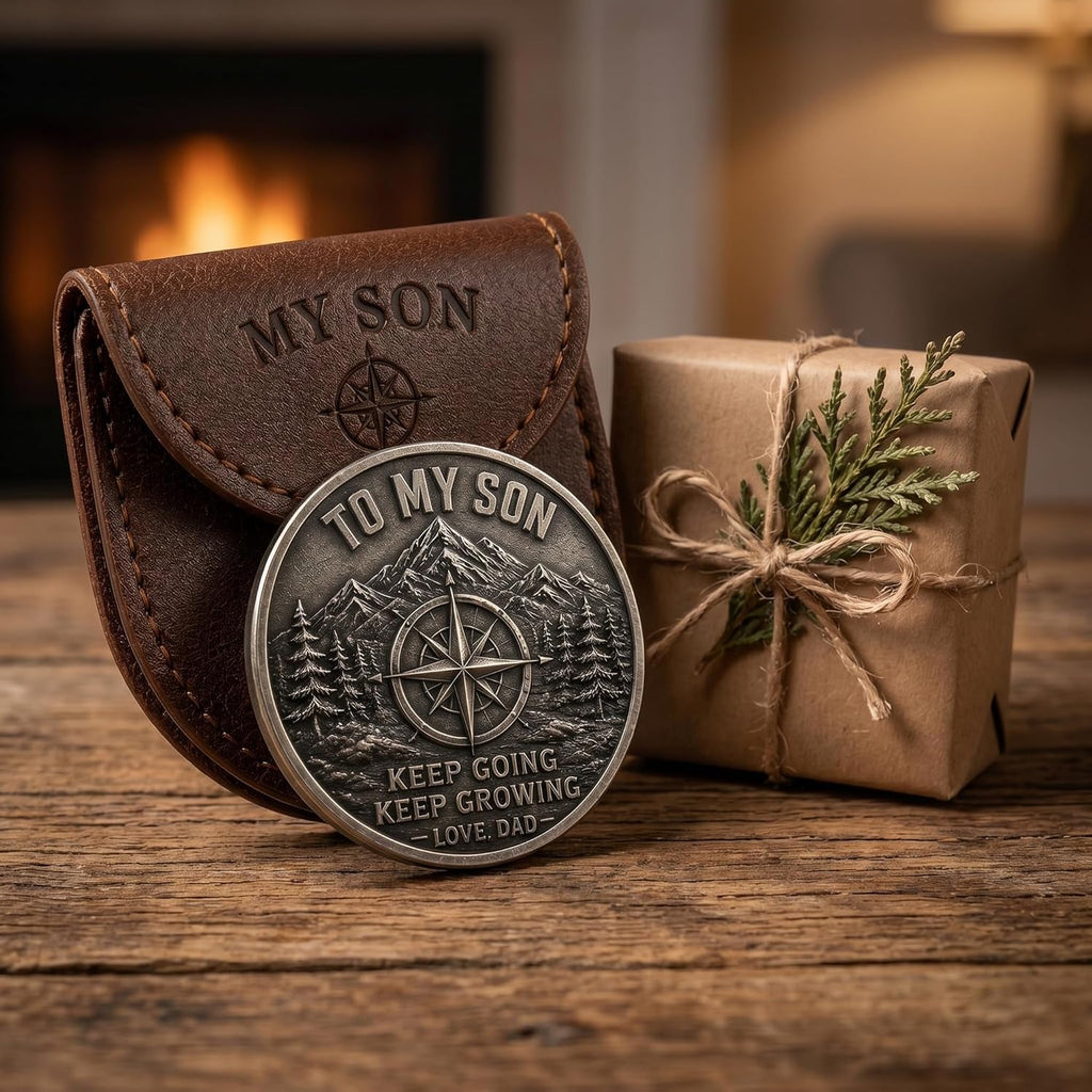 To My Son Inspirational Keepsake Coin From Dad