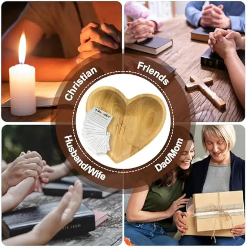 Wooden Heart Shaped Prayer Bowl