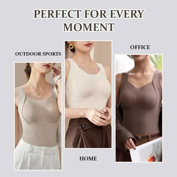 Black Friday Big Sale Women's Thermal Tank Tops With Built-in Bra