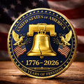 Commemorative Keepsake Coin - America 250th Anniversary Gifts For Women, Men - Freedom Rings Loud And Proud