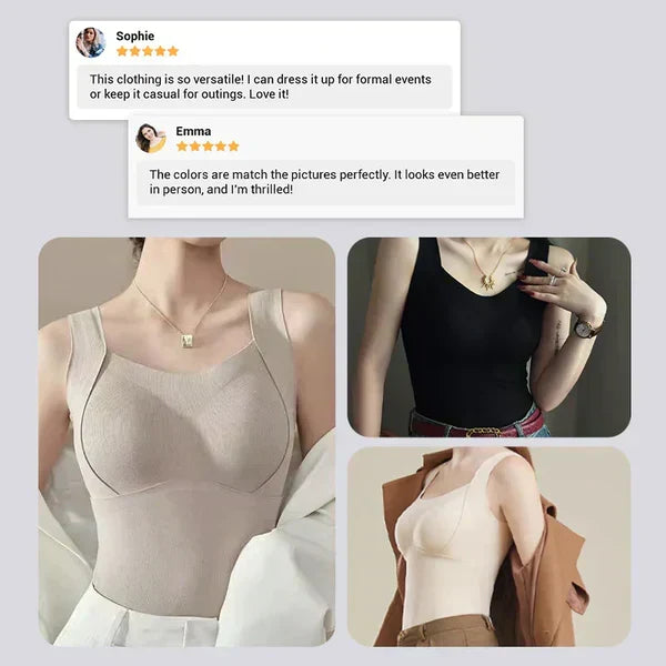 Black Friday Big Sale Women's Thermal Tank Tops With Built-in Bra