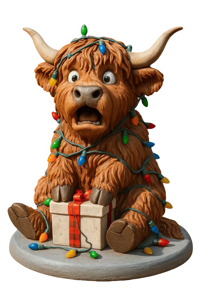 Christmas Highland Cow Advent Calendar – 24 Days of Festive Surprises & Holiday Fun