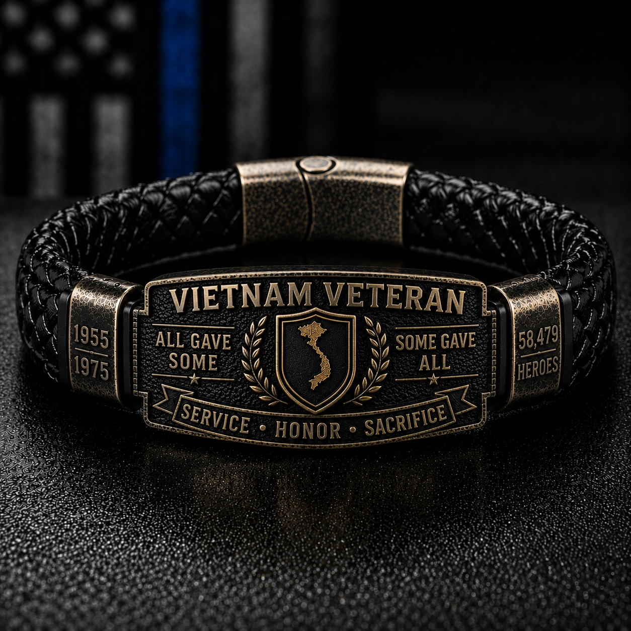 Last Day Promo: 49% OFF  -Vietnam Veteran Honor Bracelet