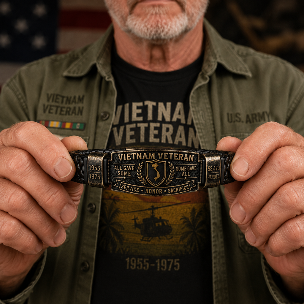 Last Day Promo: 49% OFF  -Vietnam Veteran Honor Bracelet