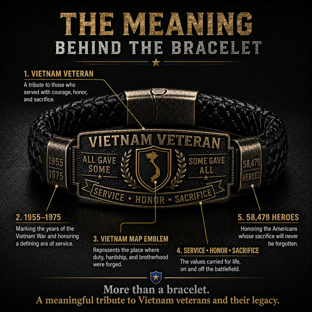 Last Day Promo: 49% OFF  -Vietnam Veteran Honor Bracelet
