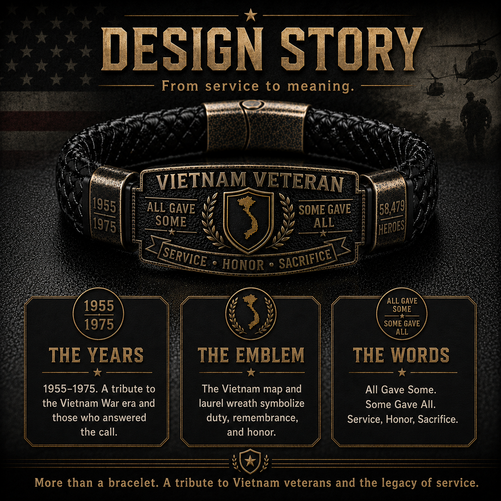 Last Day Promo: 49% OFF  -Vietnam Veteran Honor Bracelet
