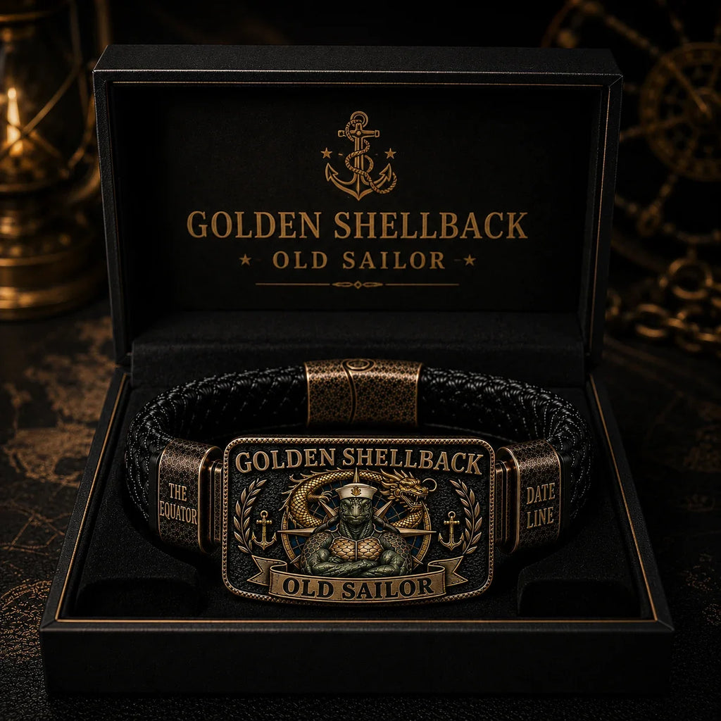 Golden Shellback Bracelet – A Timeless Tribute to the Old Sailor