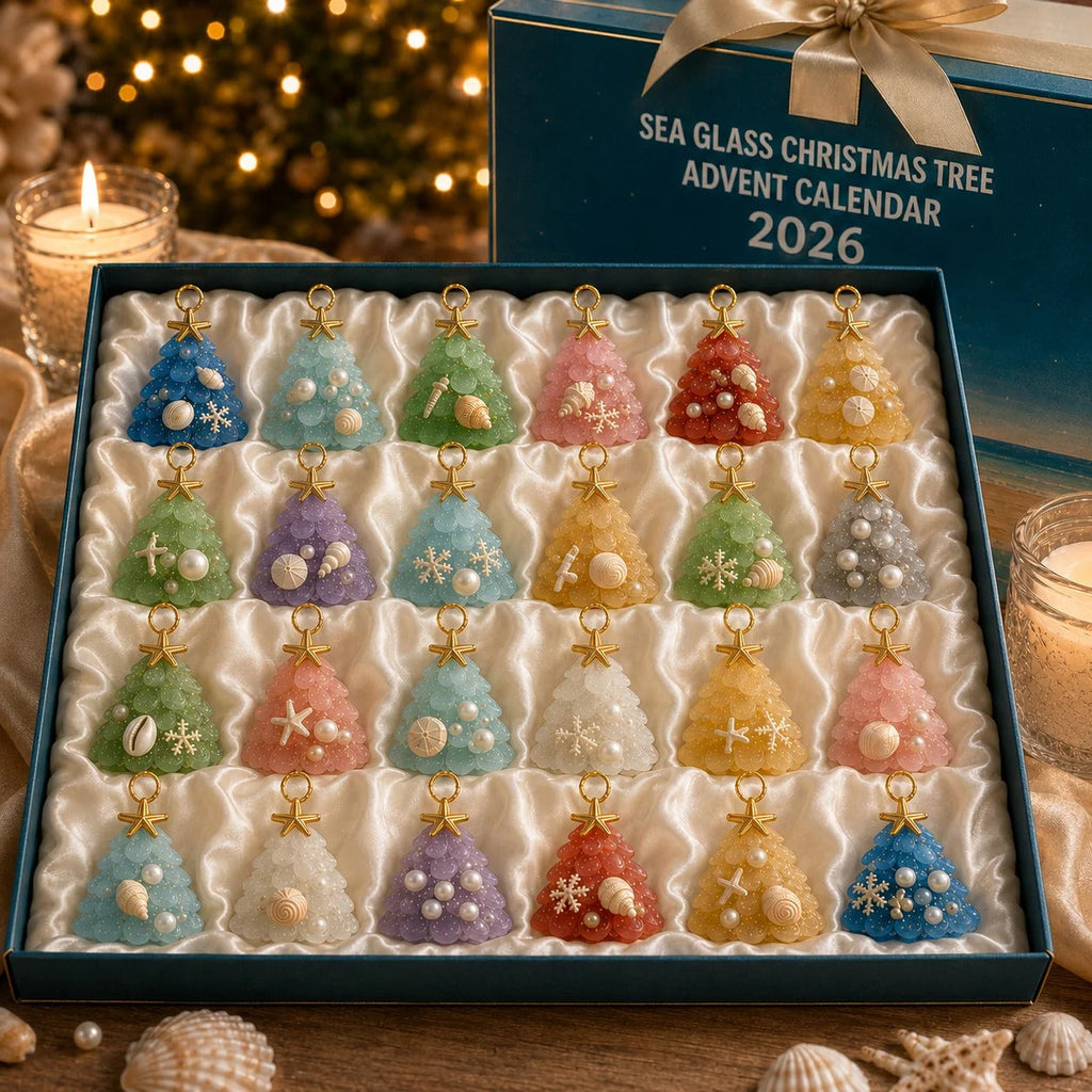Sea Glass Christmas Tree Ornament Advent Calendar