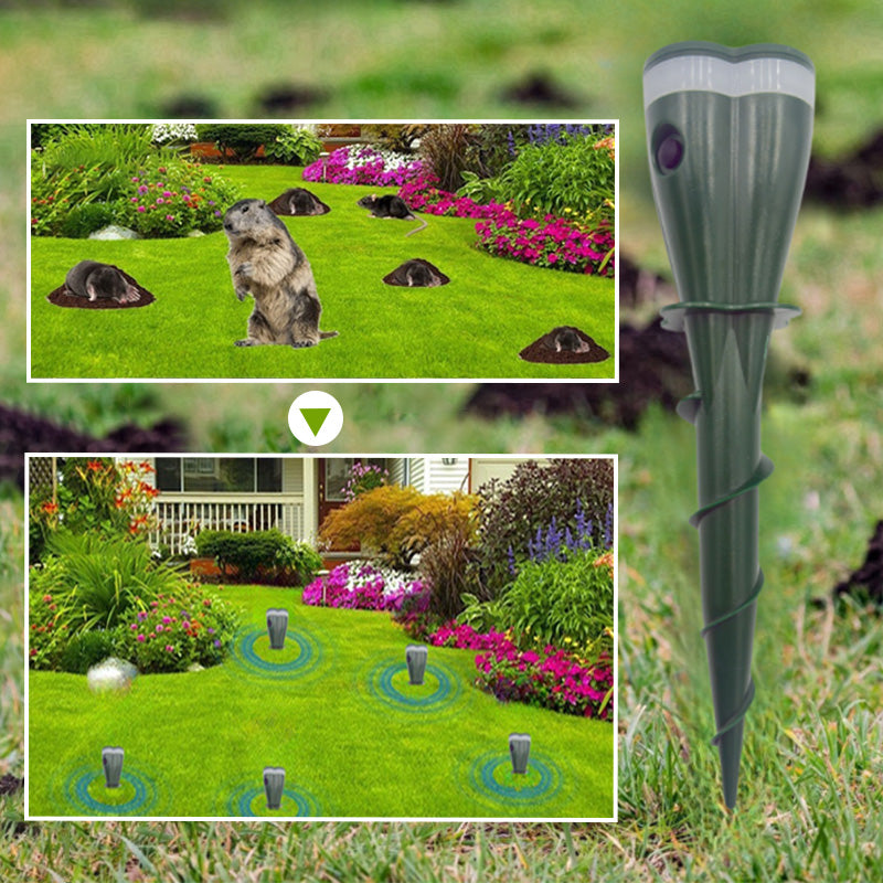 2026 HOT SALE50K+ SOLD! Solar Powered Waterproof Screw Mole Repellent