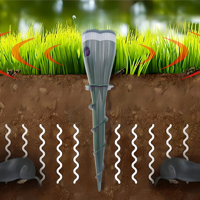 2026 HOT SALE50K+ SOLD! Solar Powered Waterproof Screw Mole Repellent