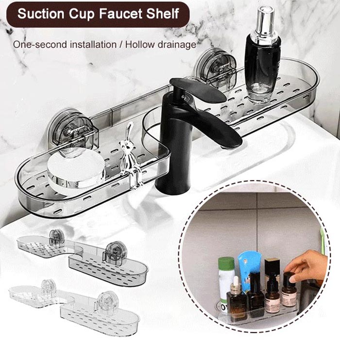 HOT SALESuction Cup Bathroom Storage Rack