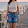 Summer Special Limited Time Discount Stretchy Mid-Rise Bermuda Shorts – Cargo Pockets & All-Day Comfort